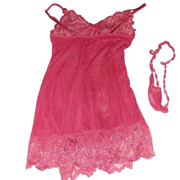 RSLOVE Babydoll Lingerie Lace Chemise Sexy Nightgown Sleepwear Dress, S - Picture 4 of 6